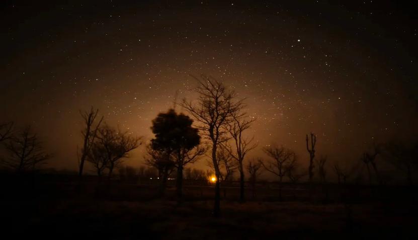 崇明寒夜星空，绝美！